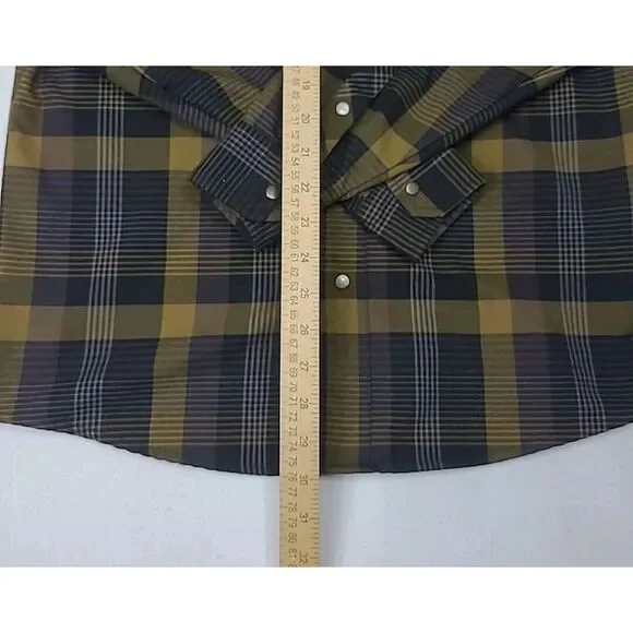 Flylow Handlebar Tech Flannel Men's Small Plaid Snap Button Shirt - Picture 6 of 8